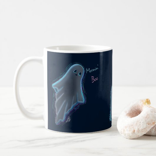 Mug Cute KiniArt Ghost (Avec donut)