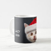 Mug Cute Kitten 3D avec Santa Hat (Devant gauche)