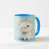 Mug Cute Kitten blanc (Devant droit)