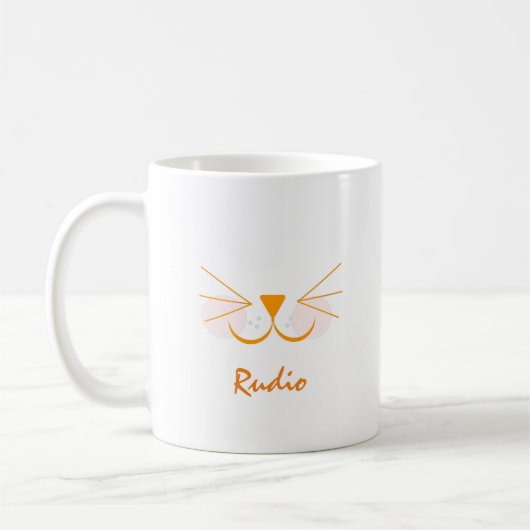 Mug Cute Kitten Chat Visage Animal Nom photo (Gauche)