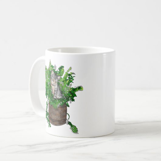 Mug Cute Kitten dans un pot de navet (Devant gauche)