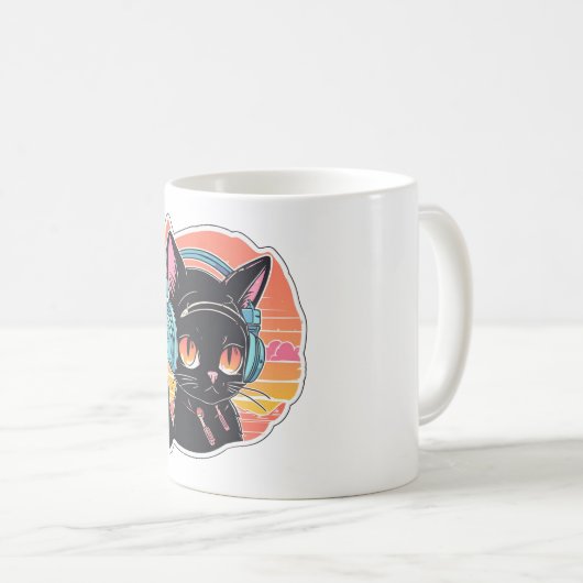 Mug Cute Kitten Design Vintage (Devant droit)