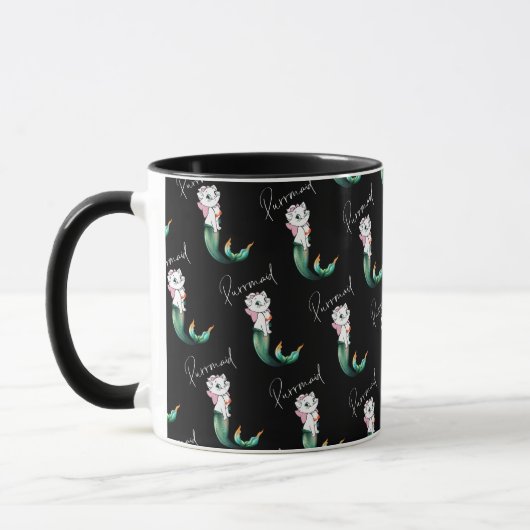 Mug Cute Kitten Purrmaid - Fun Mermaid Design de chat (Gauche)