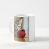 Mug Cute Kitten Red Yarn (Devant gauche)
