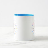 Mug Cute Kitty avec du poisson en été Illustration (Centre)
