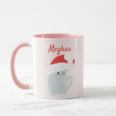 Mug Cute Kitty avec le chapeau de Noël Personnalisé En (Gauche)