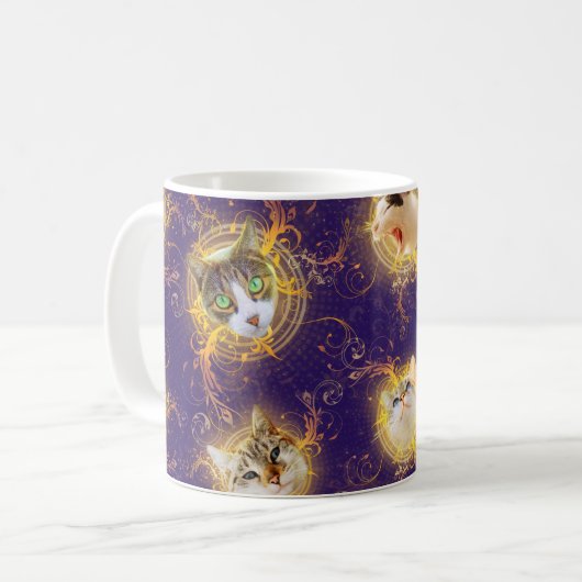 Mug Cute Kitty Cat - Royal Purple (Devant gauche)