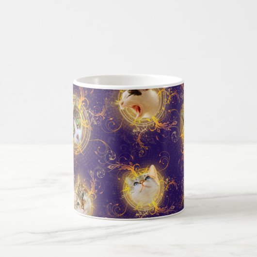 Mug Cute Kitty Cat - Royal Purple (Centre)