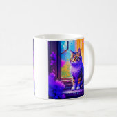 Mug Cute Kitty Chat assis dans la fenêtre (Devant droit)