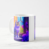 Mug Cute Kitty Chat assis dans la fenêtre (Devant gauche)