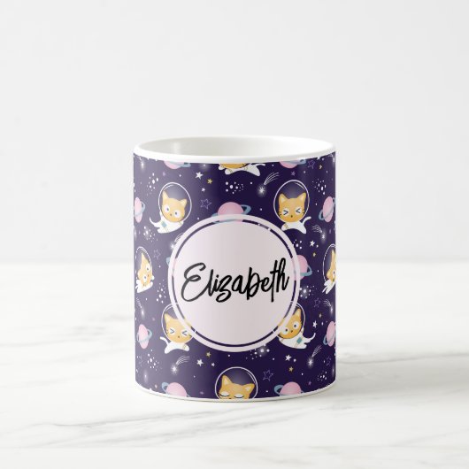 Mug Cute Kitty Chat Astronauts Motif (Centre)
