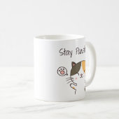 Mug Cute Kitty Chat Reste Pawsitive Pun (Devant droit)