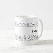 Mug Cute Kitty Chats Chat Maman Monogramme (Devant droit)