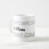 Mug Cute Kitty Chats Chat Maman Monogramme (Devant gauche)