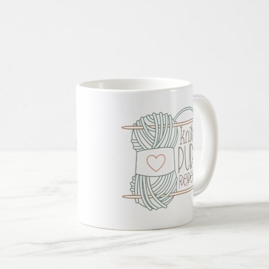Mug Cute Knit Pearl Répéter (Devant droit)