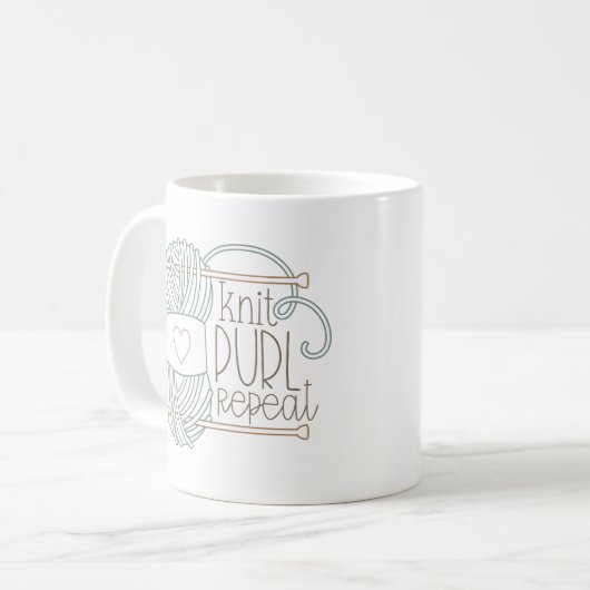 Mug Cute Knit Pearl Répéter (Devant gauche)