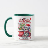 Mug Cute Koala Chirstmas Nom personnalisé (Gauche)
