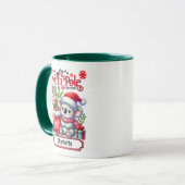 Mug Cute Koala Chirstmas Nom personnalisé (Devant gauche)