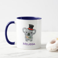 Cute Koala dans un top noir Hat Custom