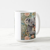 Mug Cute Koala Elegant Pastel Floral (Devant droit)