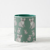 Mug Cute Koala Eucalyptus Motif vert (Centre)