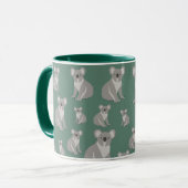 Mug Cute Koala Eucalyptus Motif vert (Devant gauche)