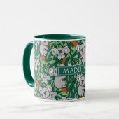 Mug Cute Koala Motif personnalise Hunter Green (Devant gauche)