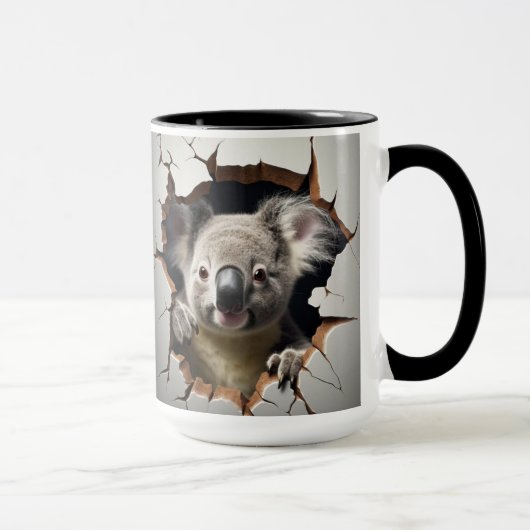 Mug Cute koala Ours à la paroi fissurée (Droite)