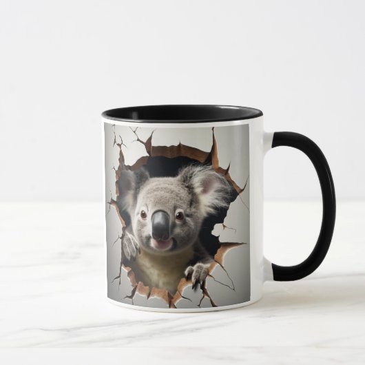 Mug Cute koala Ours à la paroi fissurée (Droite)