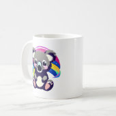 Mug Cute Koala Ours et arc-en-ciel Personnalisé (Devant gauche)