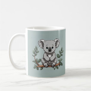 Mug Cute koala ours sur turquoise