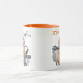 Mug Cute Lab Chien Chien Chien Gris Orange Plaid Bonjo (Centre)