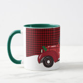 Mug Cute Labradoodles Camion de Noël Rouge (Gauche)