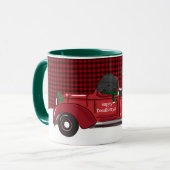 Mug Cute Labradoodles Camion de Noël Rouge (Devant gauche)