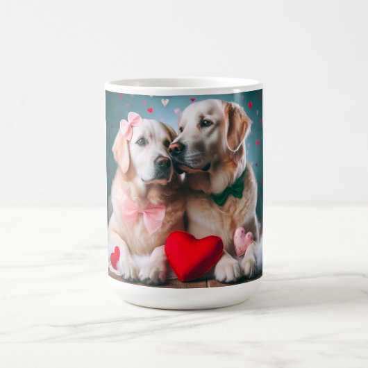 Mug Cute labrador couple valentine's day (Centre)