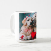 Mug Cute labrador couple valentine's day (Devant gauche)