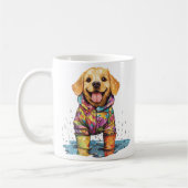 Mug Cute Labrador Retriever Rain Puddle (Gauche)