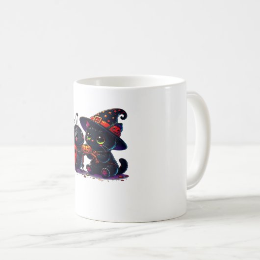 Mug Cute Ladybug et chat noir Halloween classique T-Sh (Devant droit)