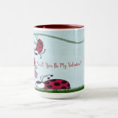Mug Cute Ladybug Professant Sa Peinture D'Amour (Centre)
