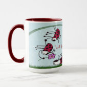 Mug Cute Ladybug Professant Sa Peinture D'Amour (Gauche)