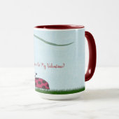 Mug Cute Ladybug Professant Sa Peinture D'Amour (Devant droit)