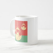 Mug Cute lapin de Pâques rétro et oeuf de Pâques (Devant gauche)