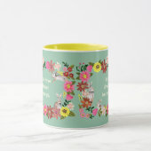 Mug Cute lapin floral 2 guillemets pâques (Centre)