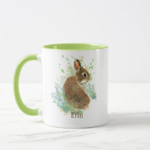 Mug Cute Lapin Lapin Animaux Animaux Personnalisés Nom