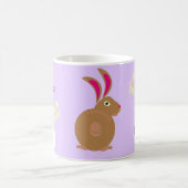 Mug Cute lapin vectoriel en couleurs roses (Centre)