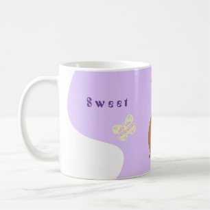 Mug Cute lapin vectoriel en couleurs roses