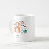 Mug Cute Leo Zodiac Mug, Amusante Astrologie (Devant gauche)