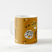 Mug Cute Leopard Cat Face Drawing. Little Funny Cheeta (Devant gauche)