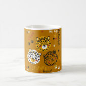 Mug Cute Leopard Cat Face Drawing. Little Funny Cheeta (Centre)
