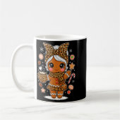 Mug Cute Leopard Gingerbread Girl Coquette Bow Holiday (Gauche)